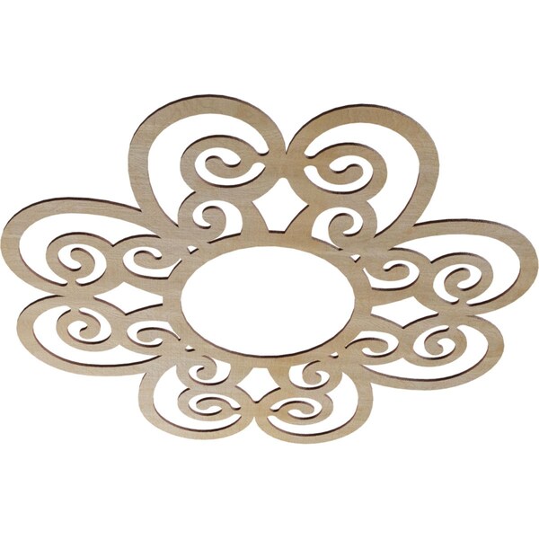 Cohen Wood Fretwork Pierced Ceiling Medallion, Birch, 36OD X 12 1/4ID X 3/8T